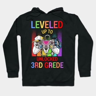 Leveled Up To Unlocked 3rd Grade Video Game Back To School Hoodie